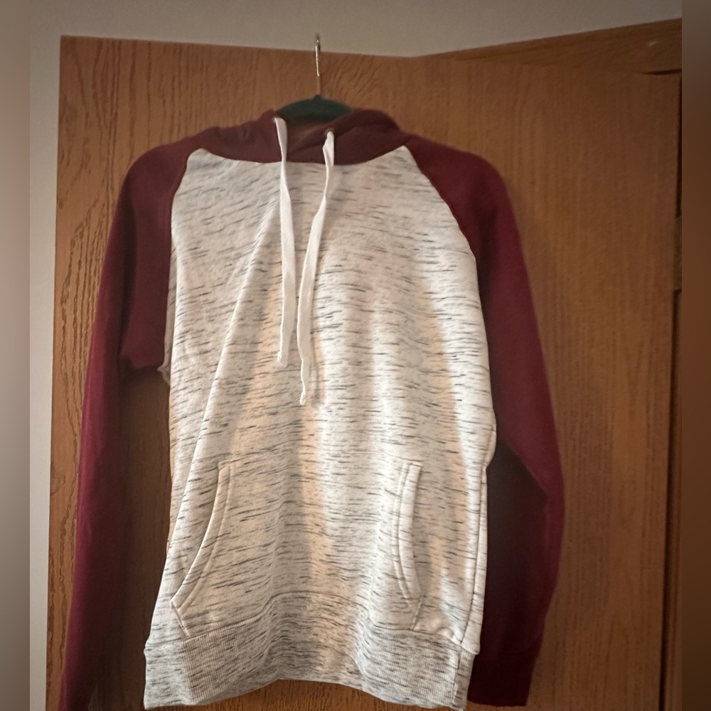 Doublju Women’s Maroon and Gray Hoodie- small- NWT